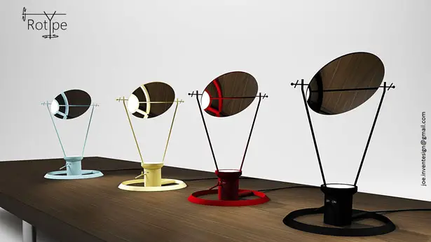 RotYpe Lamp Design by Joe Sardo