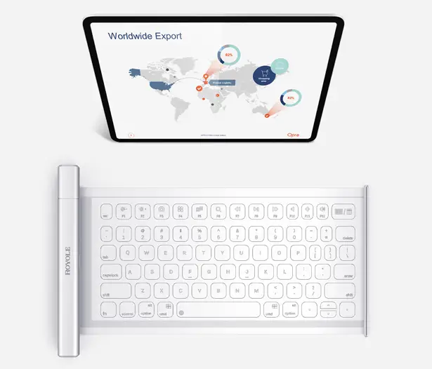 RoType Transparent Rollable Keyboard - Flexible Portable Keyboard