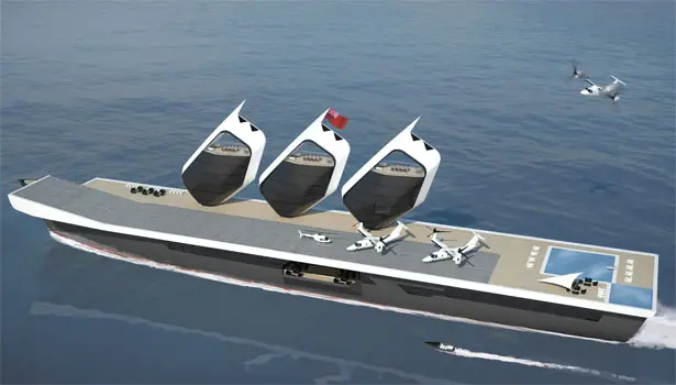 Royal Navy’s Iconic Aircraft Carrier Concept Yacht by BMT and Sigmund Yacht Design