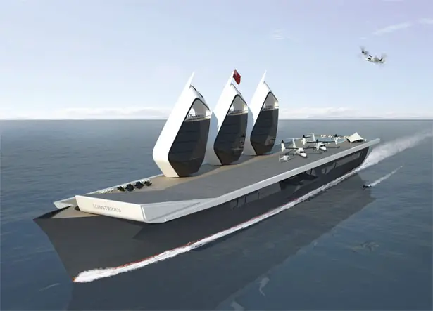 Royal Navy’s Iconic Aircraft Carrier Concept Yacht by BMT and Sigmund Yacht Design