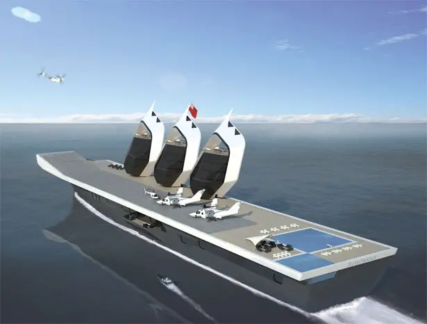 Royal Navy’s Iconic Aircraft Carrier Concept Yacht by BMT and Sigmund Yacht Design