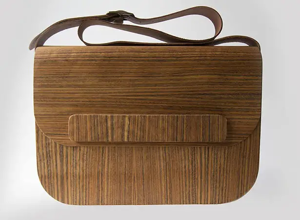 Sack (Guime) Messenger Bag Features Beautiful Wood Texture