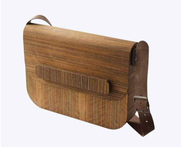 Sack (Guime) Messenger Bag Features Beautiful Wood Texture