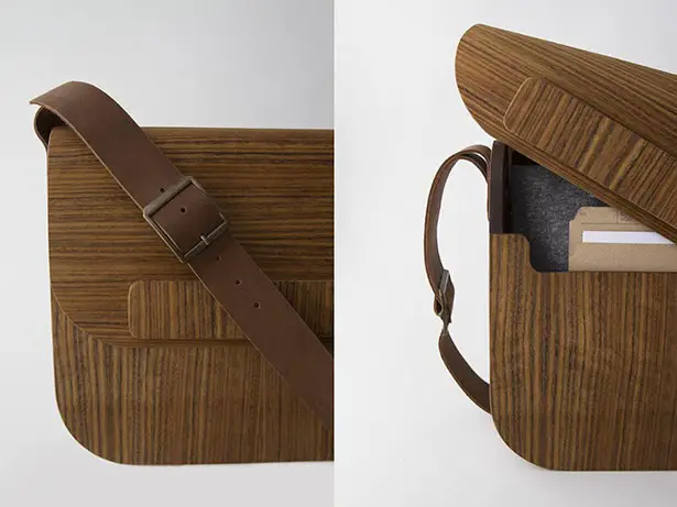 Sack (Guime) Messenger Bag Features Beautiful Wood Texture