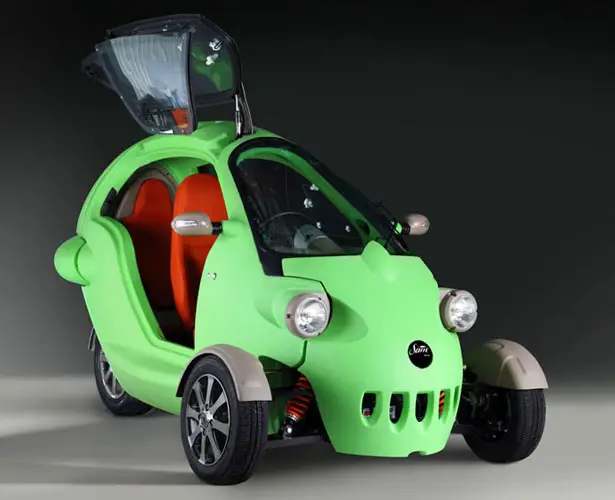 Sam Three Wheeled Small Electric Vehicle for Future Urban Mobility