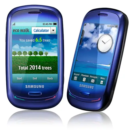 samsung blue earth cell phone