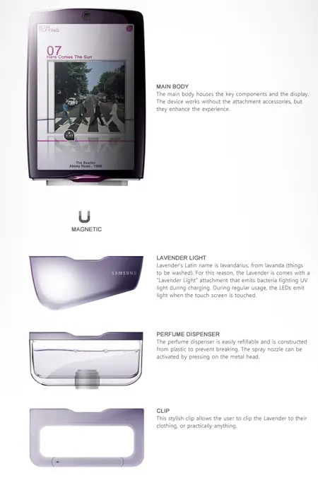 samsung lavender aroma phone concept