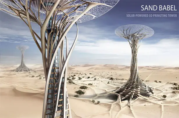 Sand Babel - Solar Powered 3D Printed Tower