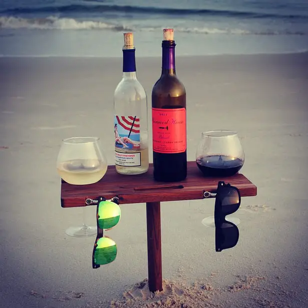 SandStand Portable Beverage Table for The Beach