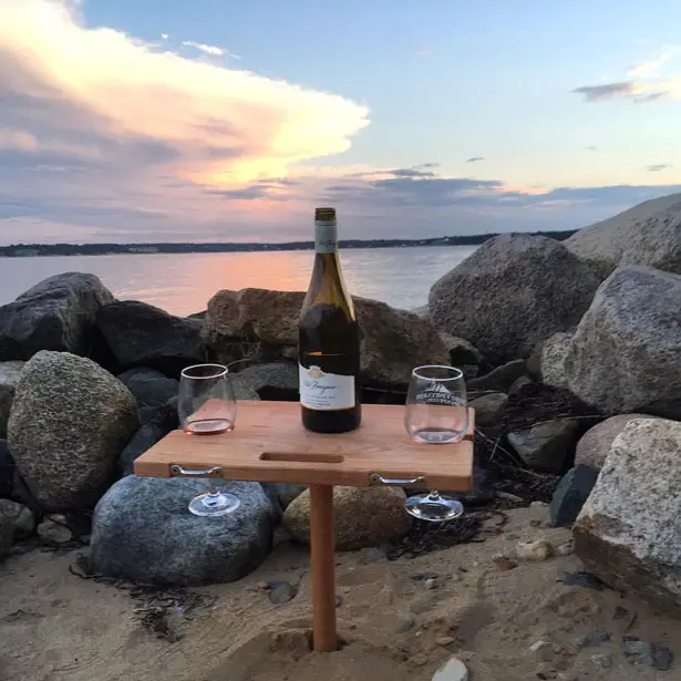 SandStand Portable Beverage Table for The Beach