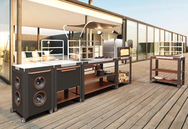 Satellite Outdoor Kitchen by Riccardo Randi, Riccardo Trabattoni, and Dario Distefano