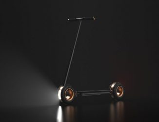 Scoot.R – Stylish, Folding Electric Scooter with Hubless Wheel Electric Motor