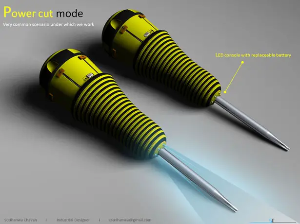 ScrewU : Screwdriver with Built-in 6 Bits and LED Light by Sudhanwa Chavan