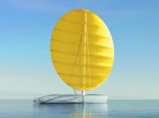 Second Sun Sailboat Concept Features Transparent Hull and Yellow Round Sail