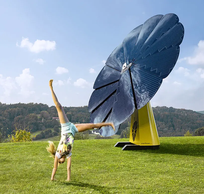 Self-Cleaning Sunflower Solar Panels