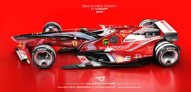 Semi Closed Canopy F1 Concept Car by Matus Prochaczka