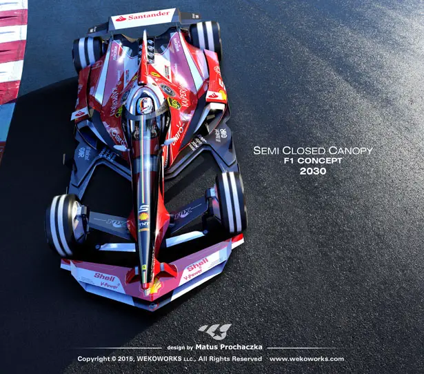 Semi Closed Canopy F1 Concept Car by Matus Prochaczka