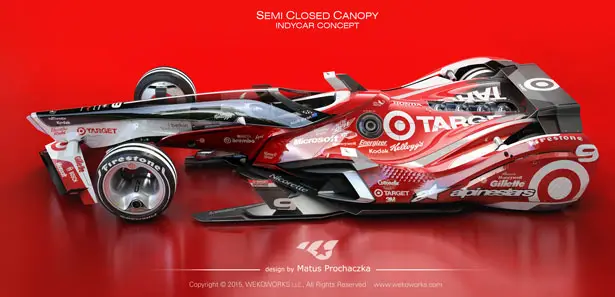 Semi Closed Canopy Indy Car Concept by Matus Prochaczka