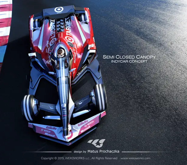 Semi Closed Canopy Indy Car Concept by Matus Prochaczka