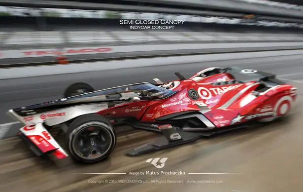 Semi Closed Canopy Indy Car Concept by Matus Prochaczka