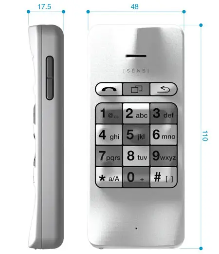 sens mobile phone concept for visual impair