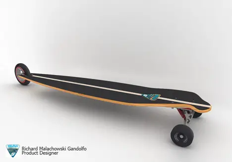 Feel The Sensation Of Riding 3-Wheeled Shark Longboar Skateboard