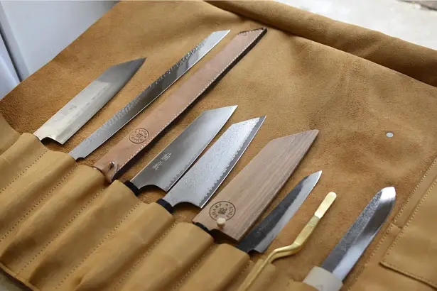 SharpEdge Leather Knife Roll For Up to 10 Knives