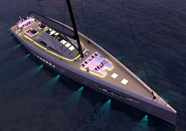 Shuairan 35m Sail Yacht by Pannone Architetti