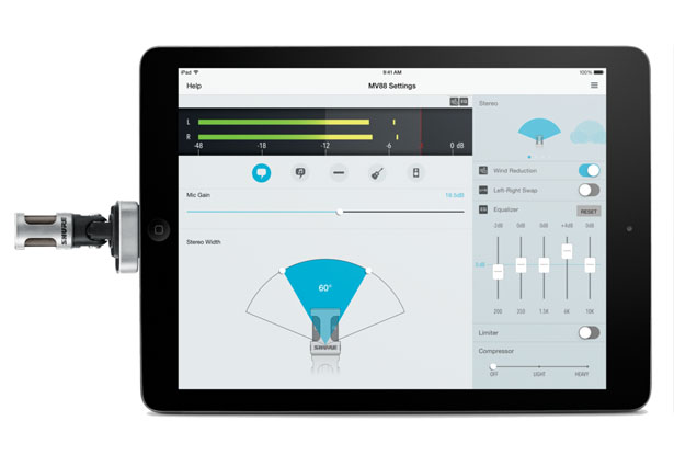 Shure MV88 Digital Stereo Condenser Microphone Helps You Record Video with Crystal Clear Sound