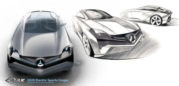 Mercedes Benz SILK Electric Sports Coupe with Pedestrian Warning System by Hyoungsoo Kim