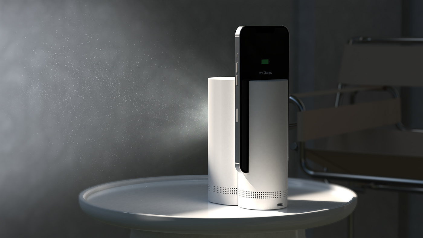 SILO Wireless Charger and Projector by Gabin Park