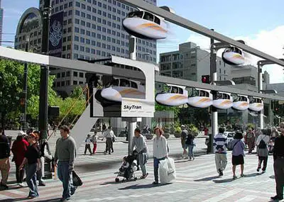 skytran with maglev system