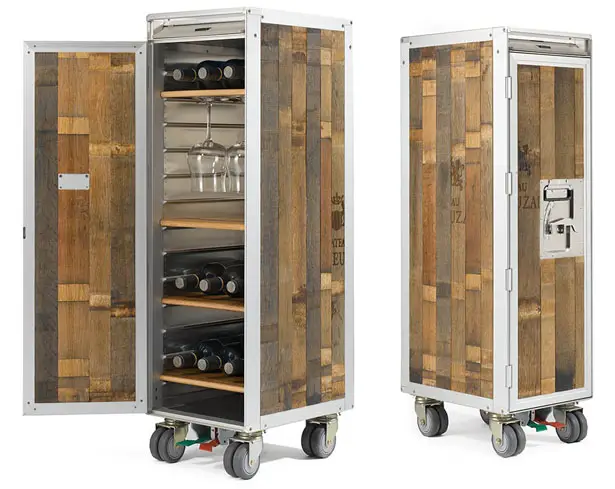 Skypak La Barrique Trolley Made of Wine Barrel