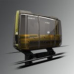 Slim Ride Driverless Electrical Rail System Concept Transportation by Oliver Neuland Design