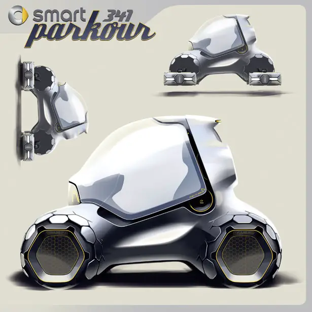 Smart 341 Parkour Future Vehicle Concept by Sylvain Wehnert, Emiel Burki and Phillipp Haban