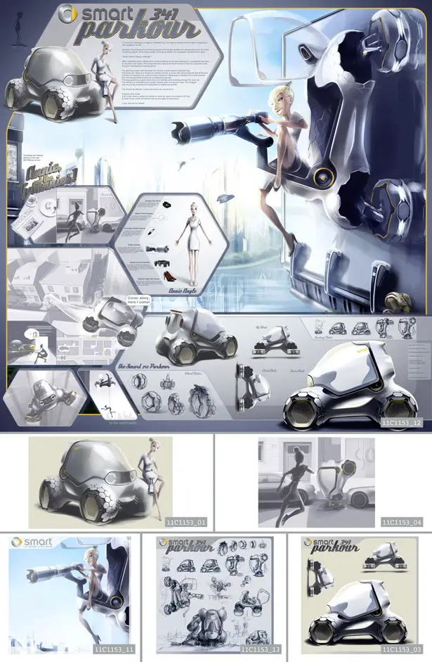 Smart 341 Parkour Future Vehicle Concept by Sylvain Wehnert, Emiel Burki and Phillipp Haban