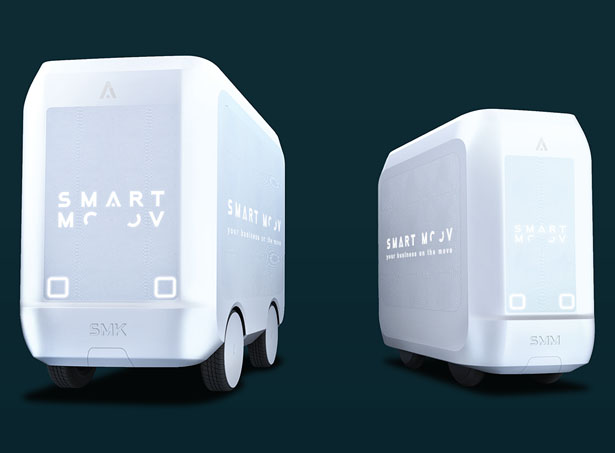 Futuristic Smartmoov Mobile Retail Kiosk by Rikardo Philipp