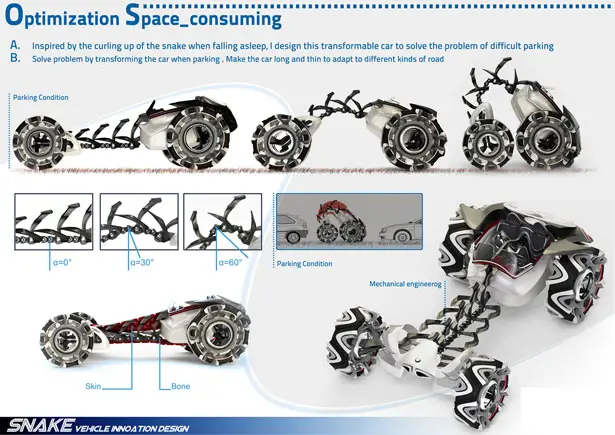 Snake Futuristic Vehicle by Liwen He