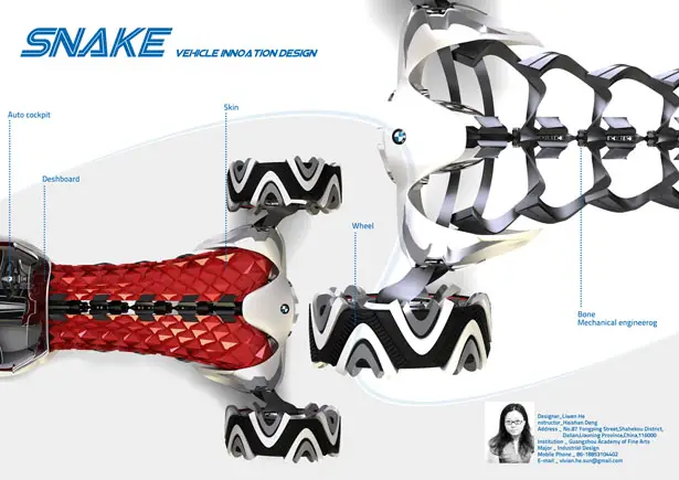 Snake Futuristic Vehicle by Liwen He
