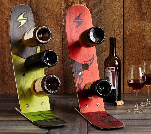 Snow Ski Wine Rack by Michael Bellino