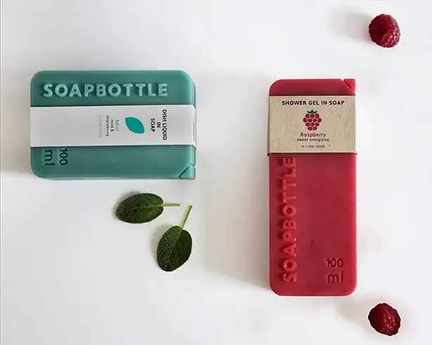 SoapBottle - Eco-Friendly Packaging Design Made from Soap