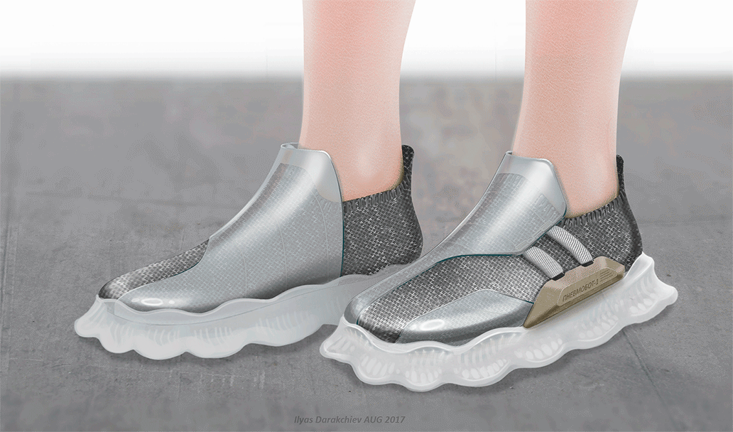 Sneaker-Creeper Concept Features Soft Robotic Sole by Ilyas Darakchiev