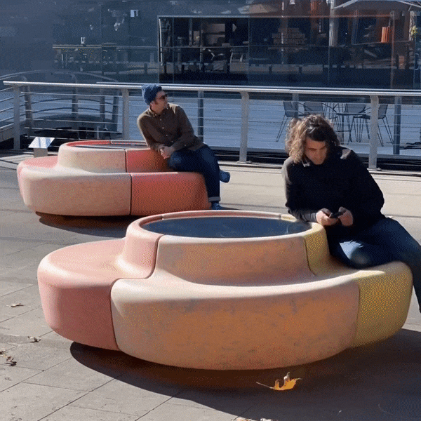 Solar-Powered Bench Uses Sun's Energy To Spin Slowly