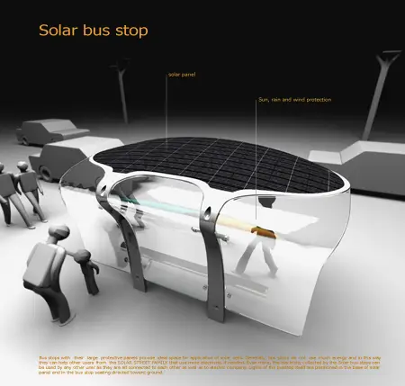 Solar Powered Street Green Technology Concept with Movement Sensors