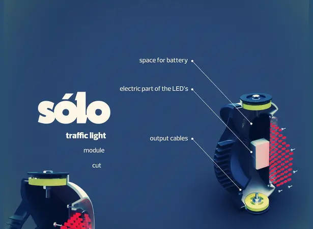 Modular Solo Traffic Light by Matheus Pinto