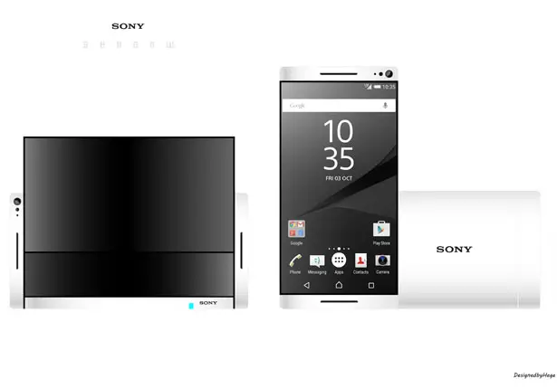 Shadow Concept Cell Phone for SONY Features Dual Thin Display System