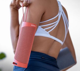 Coral Red Sony XB23 Extra Bass Portable Bluetooth Speaker for Richer and Deeper Listening Experience While Traveling