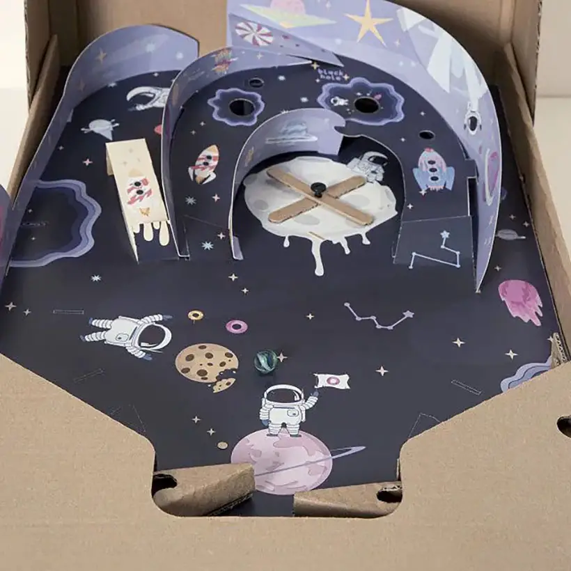 Space Travel DIY Cardboard Pinball Machine