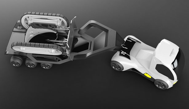 Futuristic Space Truck Team by Zukun Plan