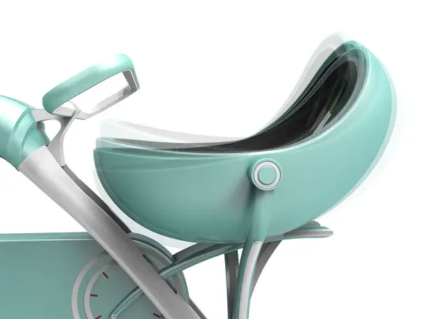 Spinning Together: Baby Cradle and Static Exercise Bike in One by Sen Lin